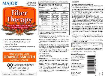 Major Fiber Therapy Orange Smooth - daily fiber supplement