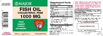 Major Fish Oil Cholesterol Free 1000 mg - supplement