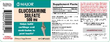 Major Glucosamine Sulfate 500 mg - supplement