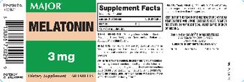 Major Melatonin 3 mg - supplement