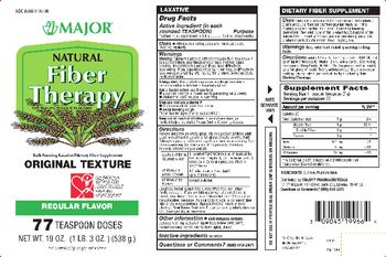 Major Natural Fiber Therapy Regular Flavor - bulk forming laxative fiber supplement