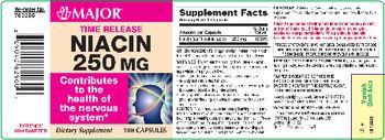 Major Niacin 250 mg - supplement