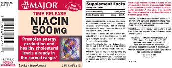 Major Niacin 500 mg - supplement