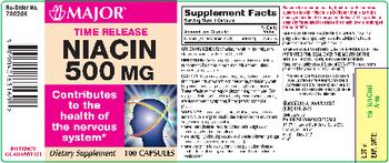 Major Niacin 500 mg - supplement