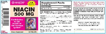 Major Niacin 500 mg - supplement