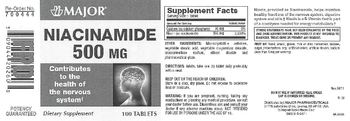 Major Niacinamide 500 mg - supplement