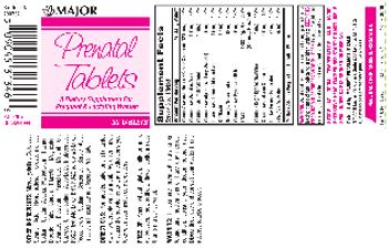 Major Prenatal Tablets - supplement for pregnant lactating women