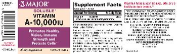 Major Soluble Vitamin A-10,000 IU - supplement
