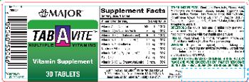 Major Tab A Vite Multiple Vitamins - vitamin supplement