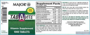 Major Tab A Vite Multiple Vitamins - vitamin supplement