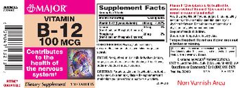 Major Vitamin B-12 100 mcg - supplement