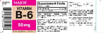 Major Vitamin B-6 50 mg - supplement