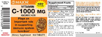 Major Vitamin C-1000 mg - supplement