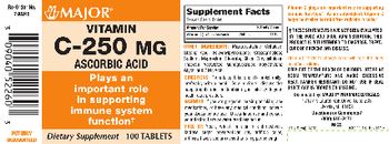 Major Vitamin C-250 mg - supplement