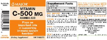 Major Vitamin C-500 mg - supplement