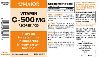 Major Vitamin C-500 mg - supplement