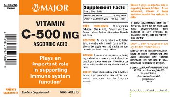 Major Vitamin C-500 mg - supplement