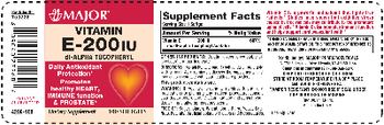 Major Vitamin E-200 IU - supplement