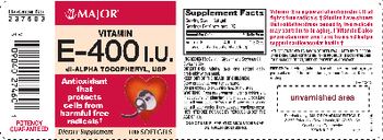 Major Vitamin E-400 I.U. - supplement