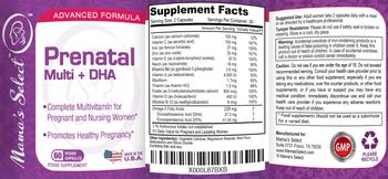 Mama's Select Prenatal Multi + DHA - food supplement