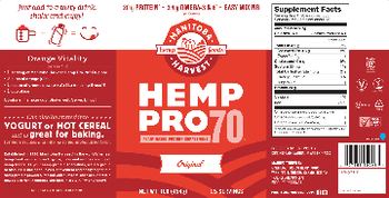 Manitoba Harvest Hemp Pro 70 Original - plant based protein supplement