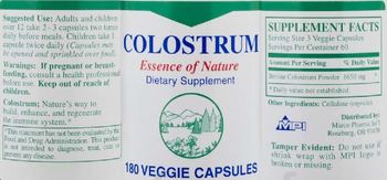 Marco Pharma Int'l Colostrum - supplement