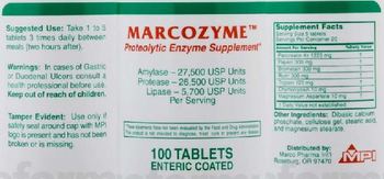 Marco Pharma Int'l Marcozyme - proteolytic enzyme supplement