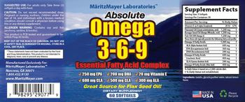 MaritzMayer Laboratories Absolute Omega 3-6-9 - supplement