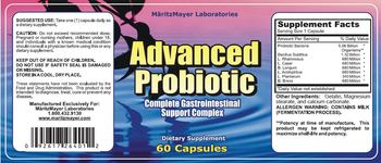 MaritzMayer Laboratories Advanced Probiotic - supplement