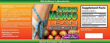 MaritzMayer Laboratories African Mango Lean - supplement