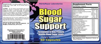 MaritzMayer Laboratories Blood Sugar Support - supplement