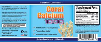 MaritzMayer Laboratories Coral Calcium 1000 - supplement