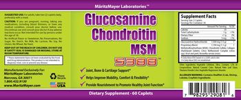 MaritzMayer Laboratories Glucosamine Chondroitin MSM 5388 - supplement
