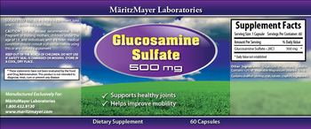 MaritzMayer Laboratories Glucosamine Sulfate 500 mg - supplement