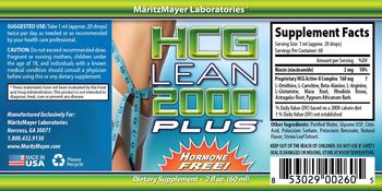 MaritzMayer Laboratories HCG Lean 2000 Plus - supplement