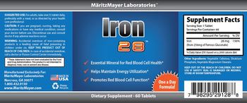 MaritzMayer Laboratories Iron 28 - supplement