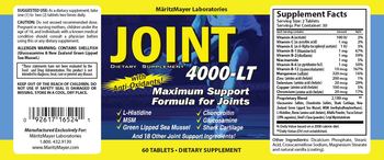 MaritzMayer Laboratories Joint 4000-LT - supplement