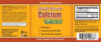 MaritzMayer Laboratories Liquid Absorb Calcium 1200 - supplement