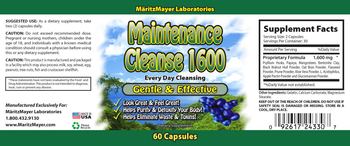 MaritzMayer Laboratories Maintenance Cleanse 1600 - supplement