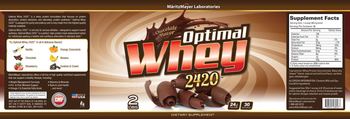 MaritzMayer Laboratories Optimal Whey 2420 Chocolate Flavor - supplement