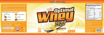 MaritzMayer Laboratories Optimal Whey 2420 Vanilla Flavor - these statements have not been evaluated by the food and drug administration this product is not int