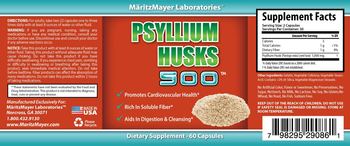 MaritzMayer Laboratories Psyllium Husks 500 - supplement