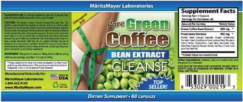 MaritzMayer Laboratories Pure Green Coffee Bean Extract Cleanse - supplement