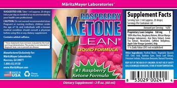 MaritzMayer Laboratories Raspberry Ketone Lean - supplement