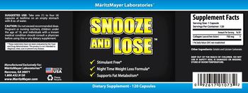 MaritzMayer Laboratories Snooze And Lose - supplement