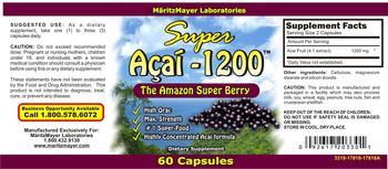 MaritzMayer Laboratories Super Acai - 1200 - supplement