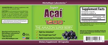 MaritzMayer Laboratories Super Acai 1200 - supplement