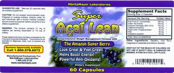 MaritzMayer Laboratories Super Acai Lean - supplement