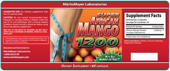 MaritzMayer Laboratories Super African Mango 1200 - supplement