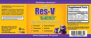 MaritzMayer Laboratories Super Res-V 1200 - supplement